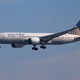 united airplane in flight